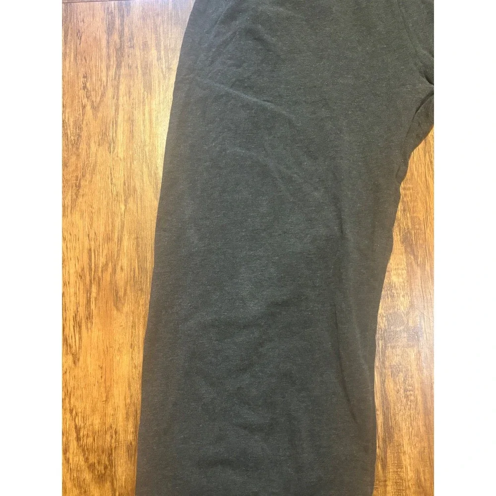 y2k spellout Aerie Foldover Waist Flare Yoga Pants women's Gray Size Medium - Picture 10 of 12